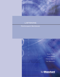 Listening Sample Participant Workbook