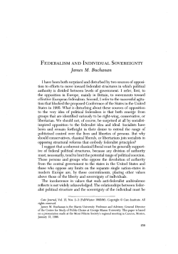Federalism And Individual Sovereignty
