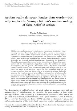 Actions really do speak louder than words - but only