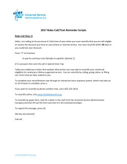 three reminders - Universal Service Administrative Company