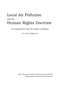 Local Air Pollution Human Rights Doctrine - Wageningen UR E