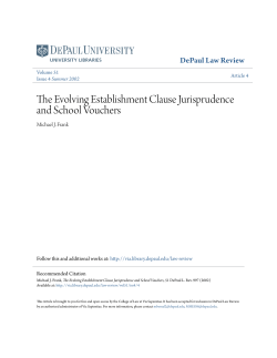 The Evolving Establishment Clause Jurisprudence and School