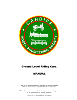 Ground Level Riding Cars. MANUAL