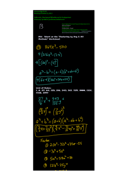 List of Cubes: 1, 8, 27, 64, 125, 216, 343, 512. 729, 1000, 1331