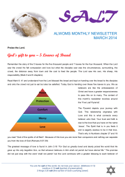 God`s gift to you &ndash; 5 Loaves of Bread