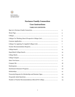 Naviance Family Connection User Instructions