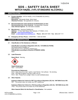 SDS &ndash; SAFETY DATA SHEET