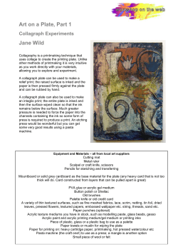 Collagraph Experiments with Jane Wild