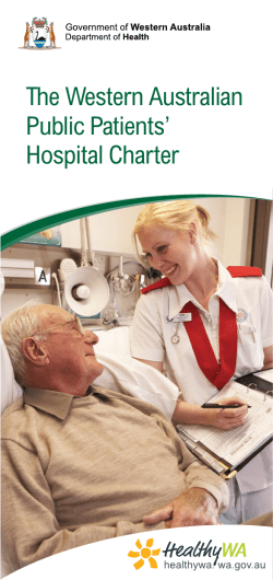 The Western Australian Public Patients` Hospital Charter