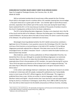 Honoured but Eclipsed: Beliefs about Christ in an African Church