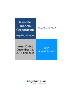 Annual Report - Mayville State Bank