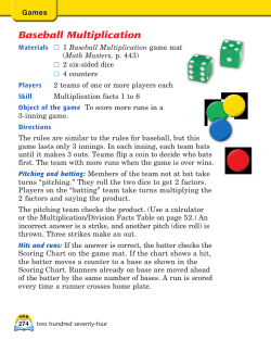 Baseball Multiplication