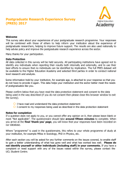 Please see an overview of the questions being used in PRES 2017