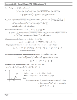 Page 1 Homework Unit 6.1 Stewart Chapter 17.2: 1