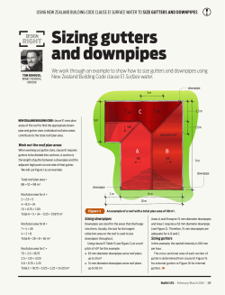 Sizing gutters and downpipes
