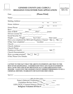 clergy application link - Forgotten Man Ministries &ndash; Genesee County