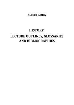 lecture outlines, glossaries and bibliographies