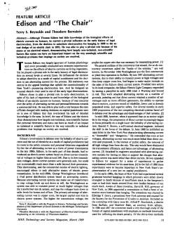 Edison and "The Chair"