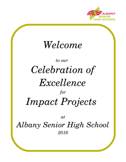 Impact Project Excellence - Albany Senior High School