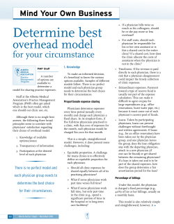 Determine best overhead model for your circumstance