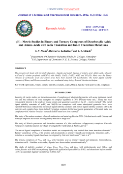 pH Metric Studies in Binary and Ternary Complexes of Dicarboxylic