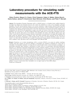 Laboratory procedure for simulating nadir measurements with the