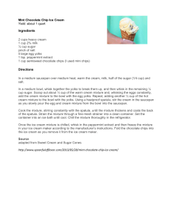 Mint Chocolate Chip Ice Cream Yield: about 1