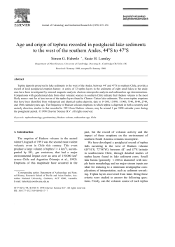 Age and origin of tephras recorded in postglacial