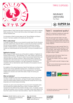 Insurance limitations - Spouse members fact sheet (327