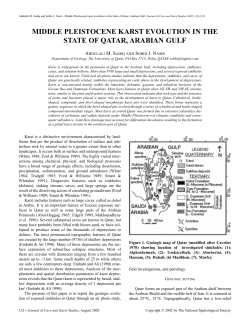 middle pleistocene karst evolution in the state of qatar, arabian gulf