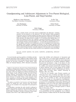 Grandparenting and Adolescent Adjustment in Two