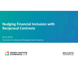 Nudging Financial Inclusion with Reciprocal Contracts