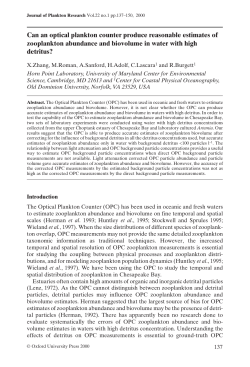 Can an optical plankton counter produce reasonable estimates of