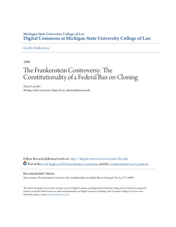 The Constitutionality of a Federal Ban on Cloning