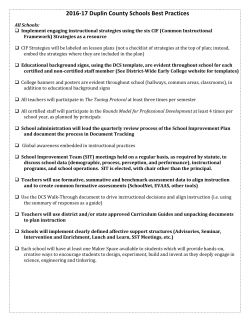 2016-17 Duplin County Schools Best Practices