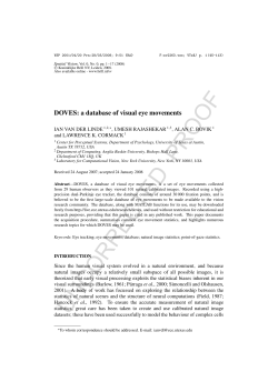 A database of visual eye movements