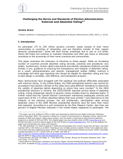 External and Absentee Voting*1