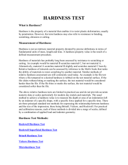hardness test - UTH e