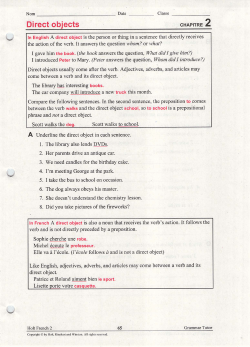 Direct objects
