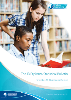 The IB Diploma Statistical Bulletin