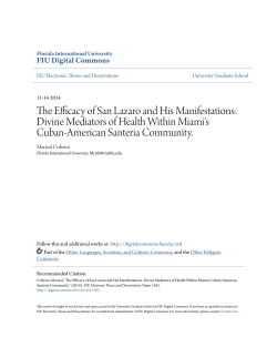 The Efficacy of San Lazaro and His Manifestations