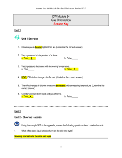 DW Module 24 Gas Chlorination Answer Key
