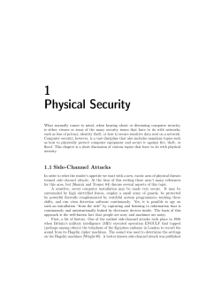 1 Physical Security