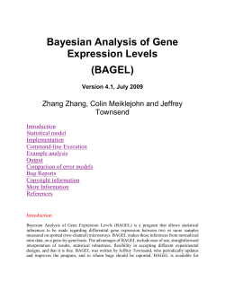 Bayesian Analysis of Gene Expression Levels (BAGEL) Version 4.1