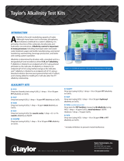 Taylor`s Alkalinity Test Kits