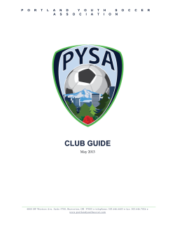 CLUB GUIDE - Portland Youth Soccer Association