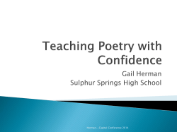 Teaching Poetry