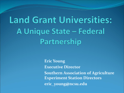 The Land Grant Movement - An Evolutionary Process -