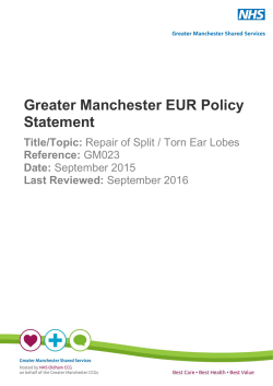 Greater Manchester EUR Policy Statement