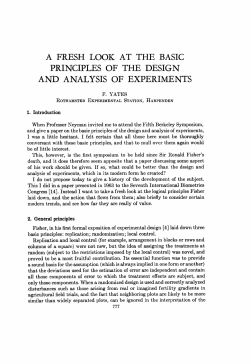 a fresh look at the basic principles of the design and analysis of
